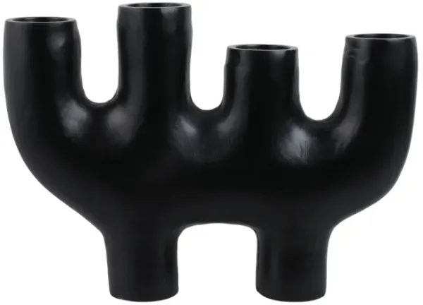 24x18" Sculptural 4-pillar Holder, Black