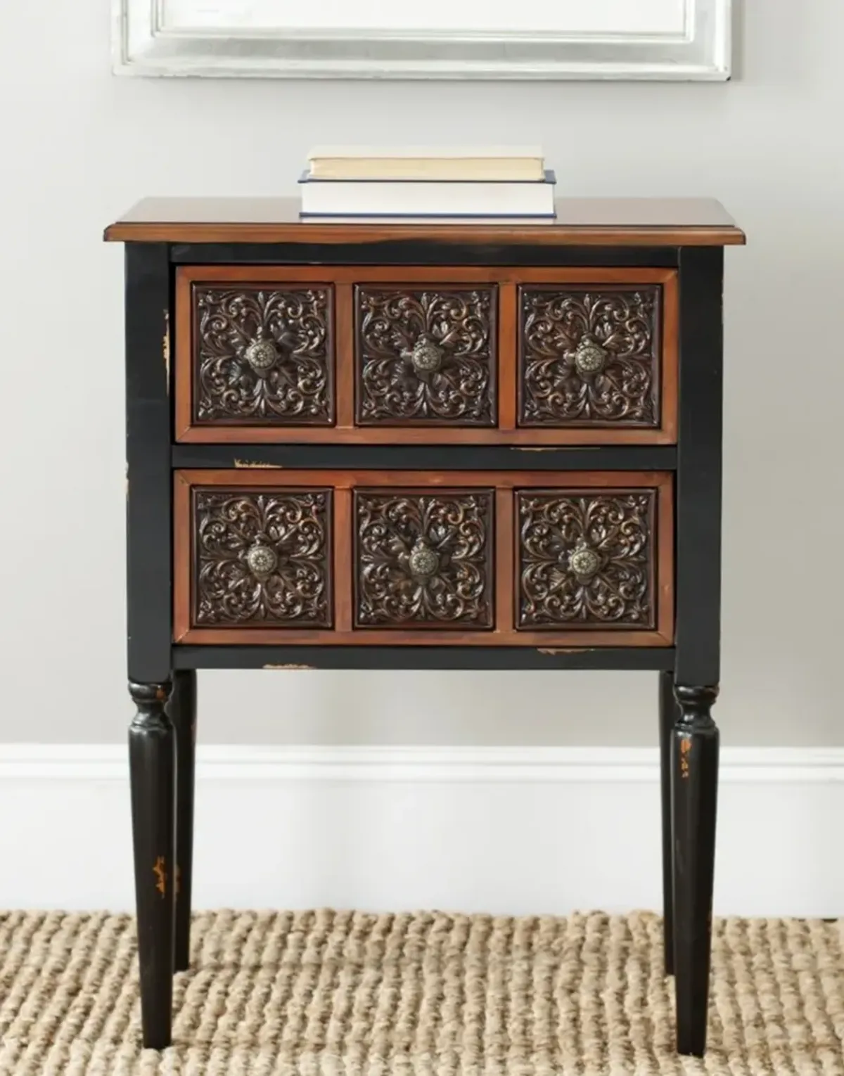 KENNETH 2 DRAWER SIDE TABLE