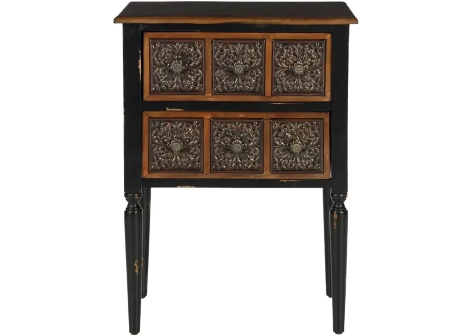 KENNETH 2 DRAWER SIDE TABLE