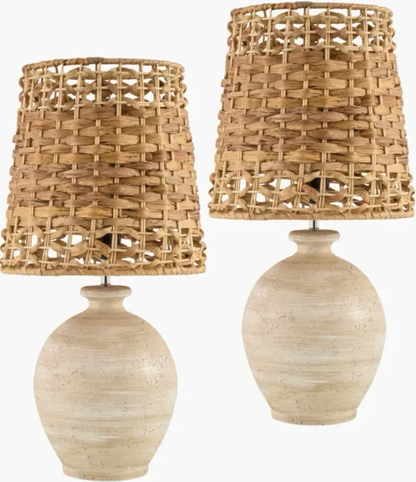 Sarina SAR-001 19"H x 9"W x 9"D Accent Table Lamp