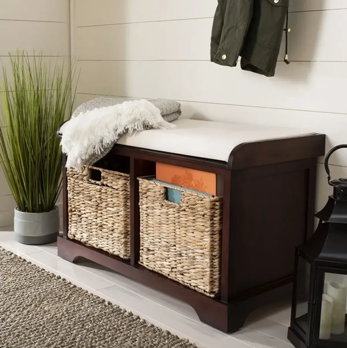 FREDDY WICKER STORAGE BENCH