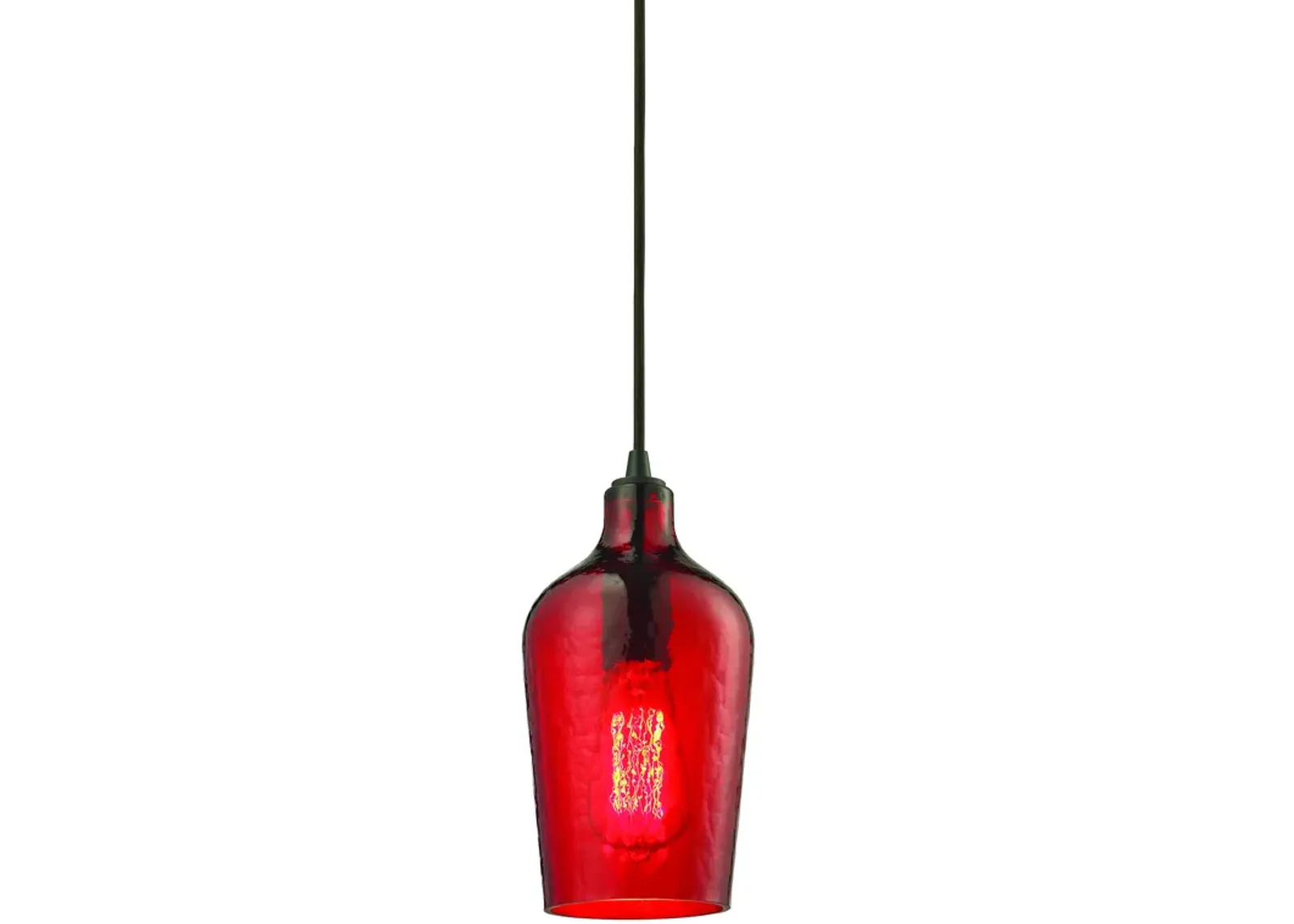 Hammered Glass Configurable Multi Pendant - Oil Rubbed Bronze