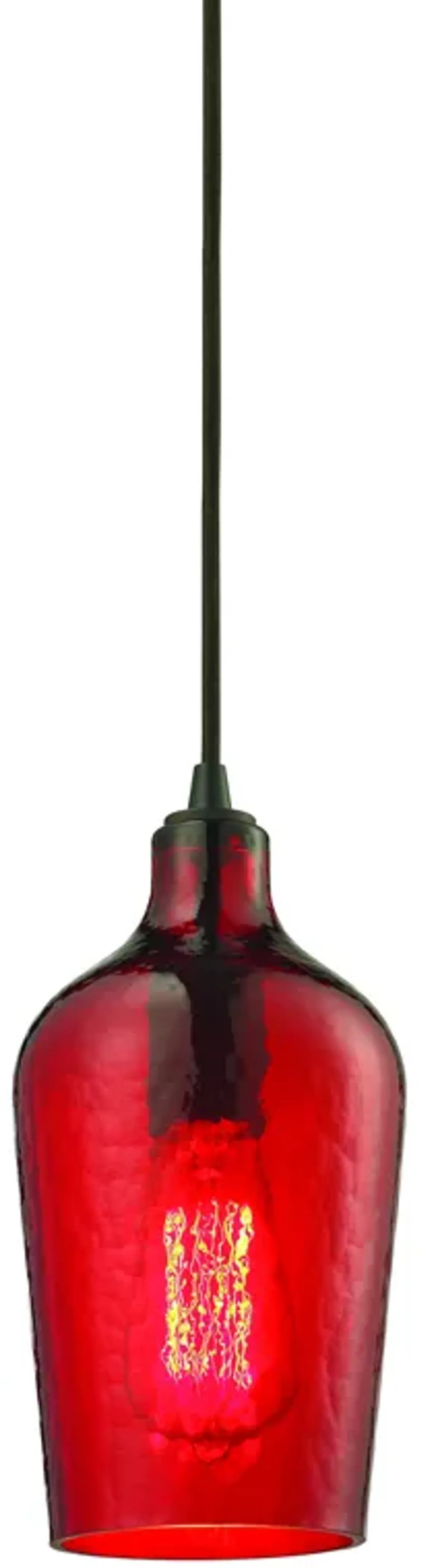 Hammered Glass Configurable Multi Pendant - Oil Rubbed Bronze