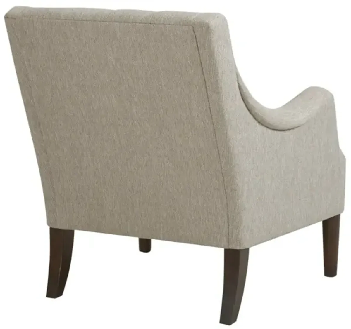 Madison Park Qwen Beige Button Tufted Accent Chair