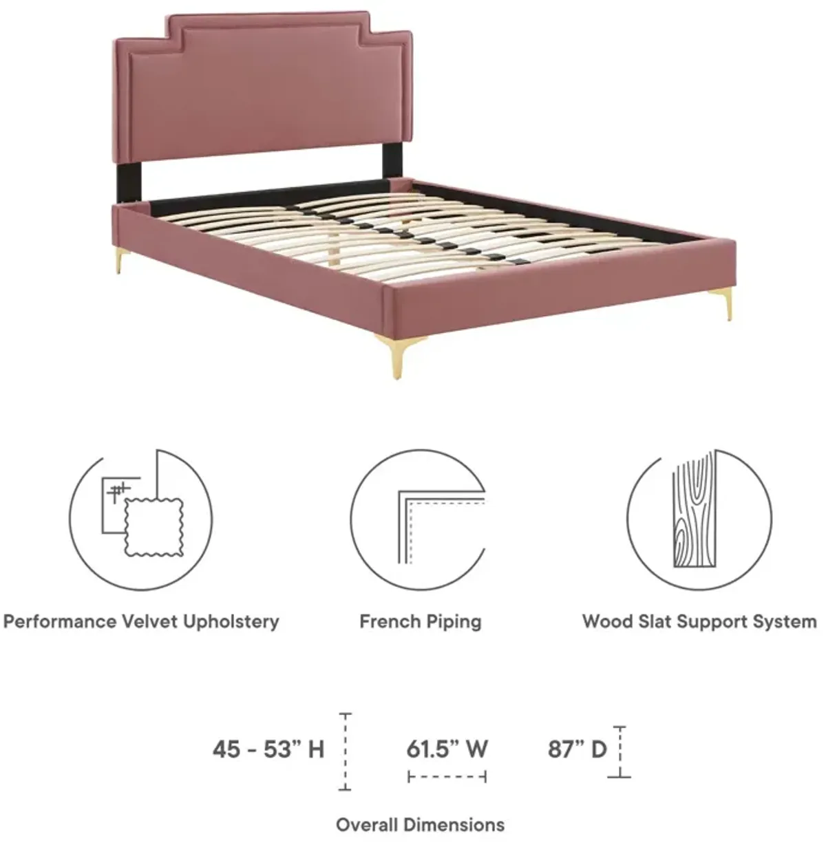 Liva Performance Velvet Queen Bed