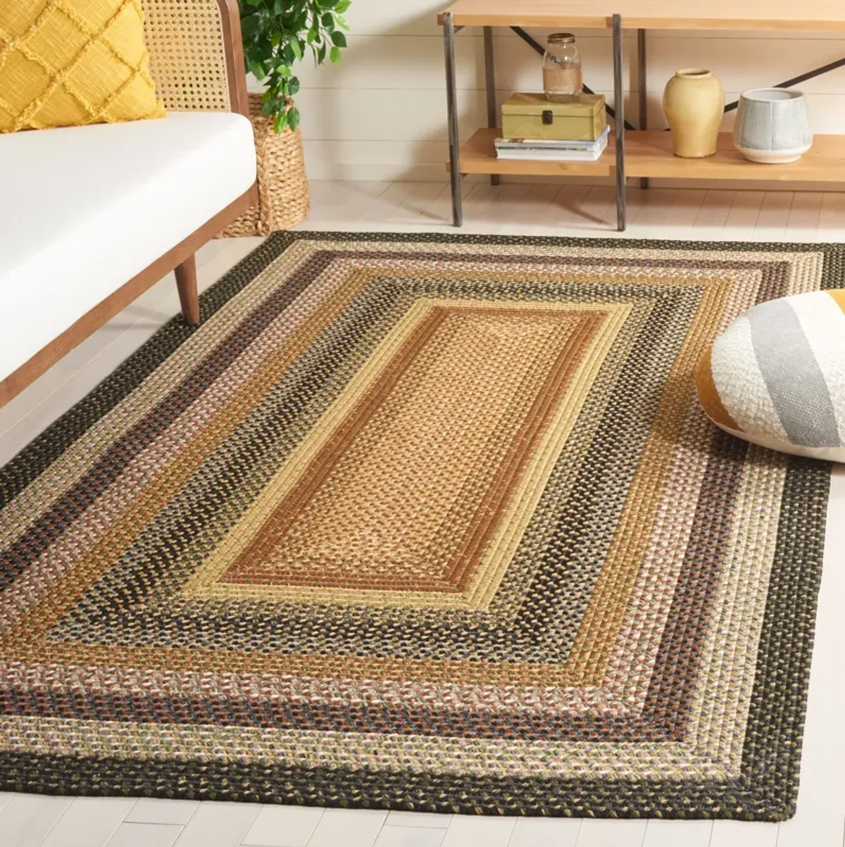 BRAIDED Hand Woven 2' x 4' area rug