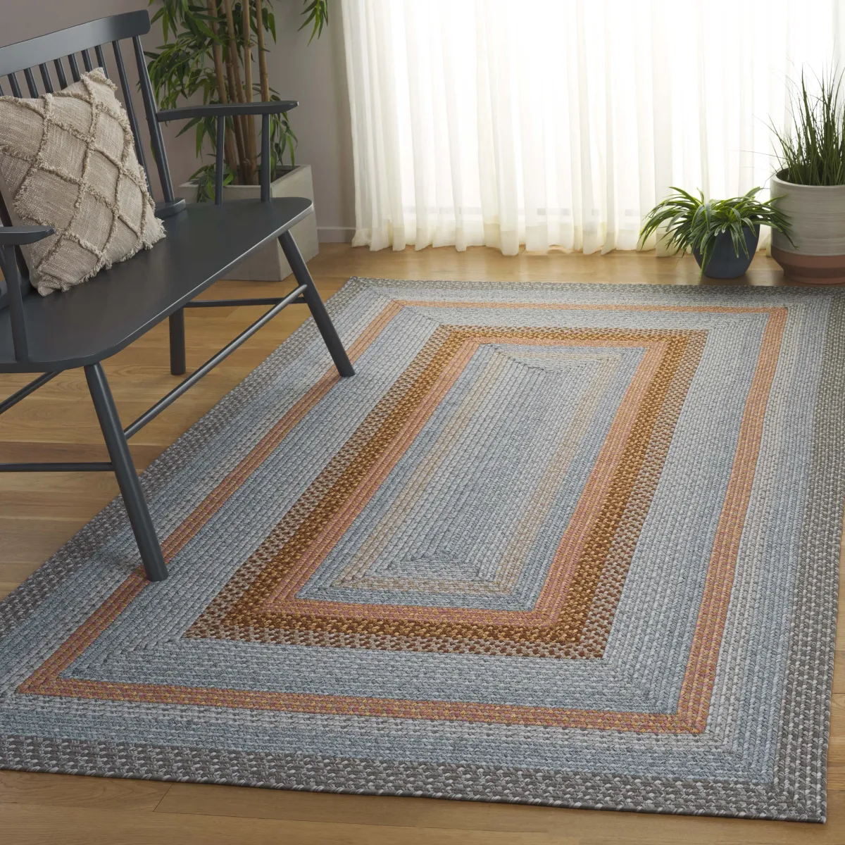 BRAIDED Hand Woven 3' x 5' area rug