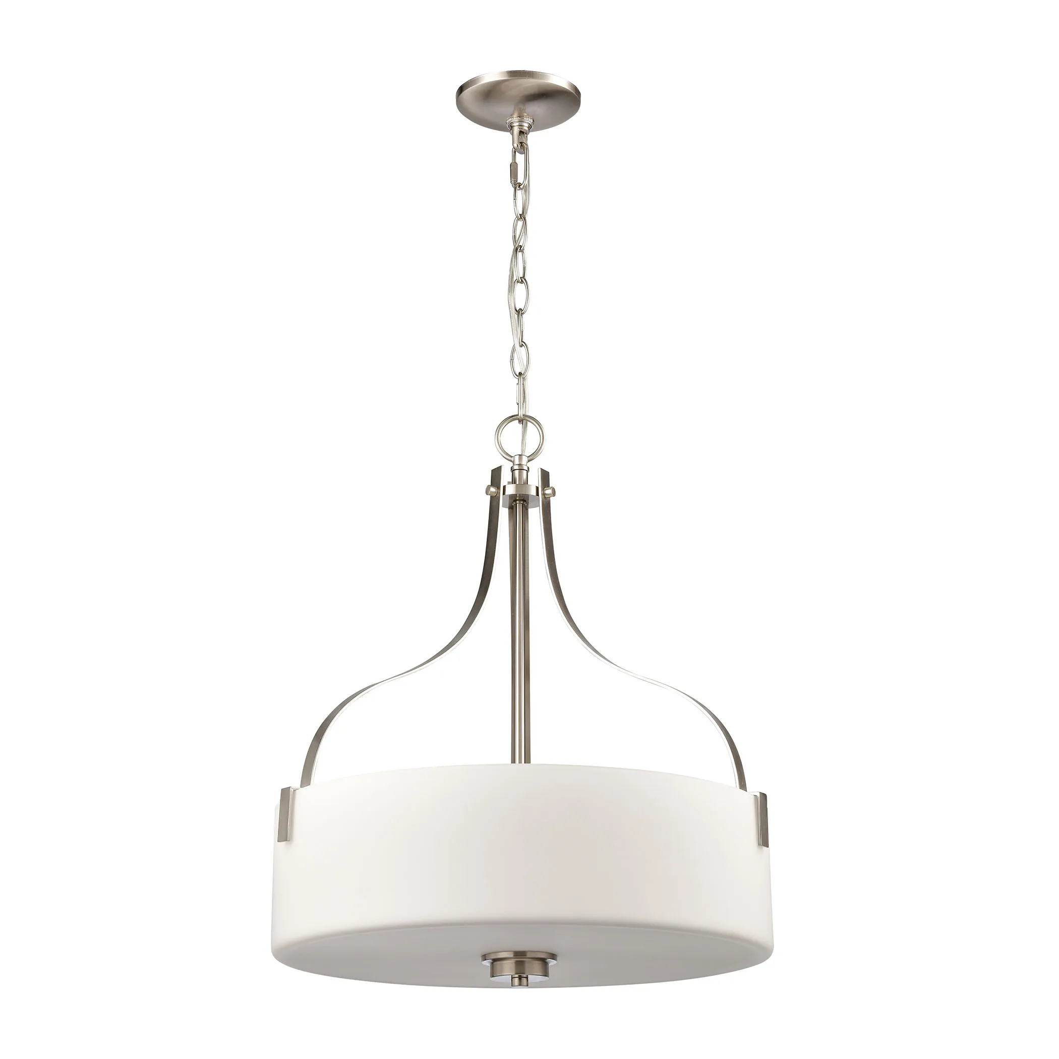 Market Square 18" Wide 3-Light Pendant - Brushed Nickel