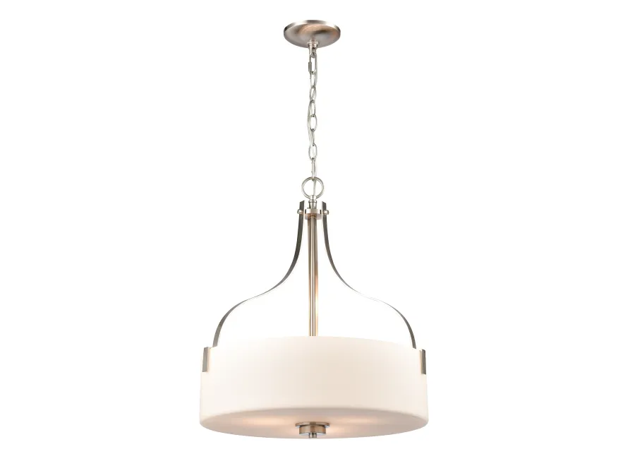 Market Square 18" Wide 3-Light Pendant - Brushed Nickel