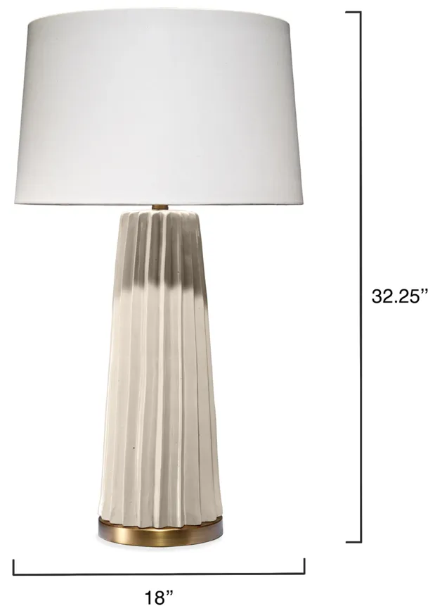 Pleated Ceramic Table Lamp