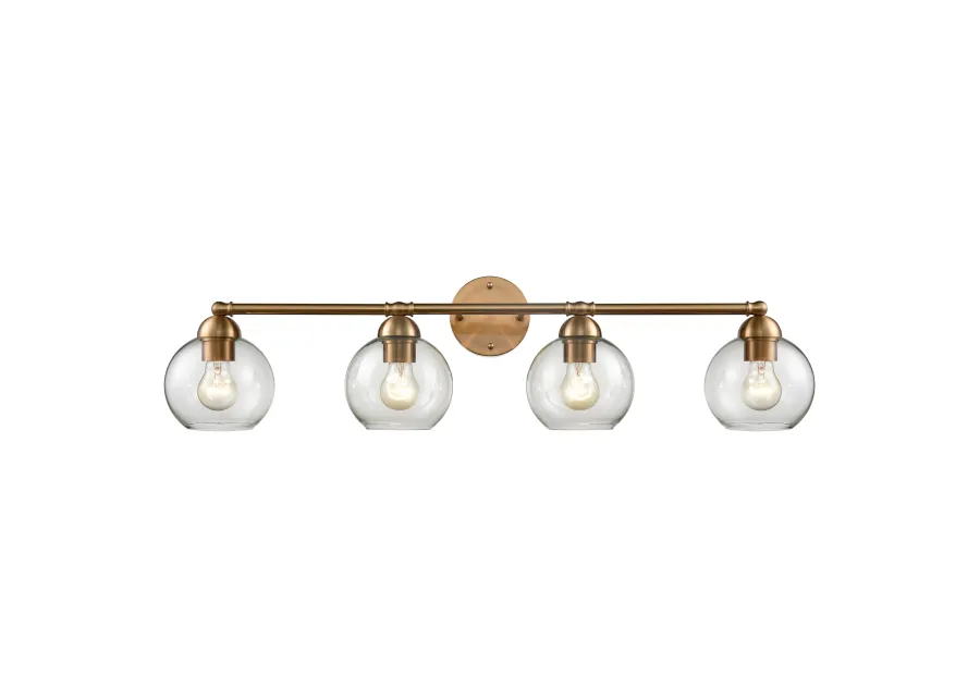 Astoria 35" Wide 4-Light Vanity Light - Satin Gold