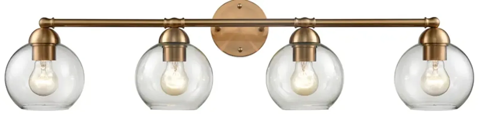 Astoria 35" Wide 4-Light Vanity Light - Satin Gold