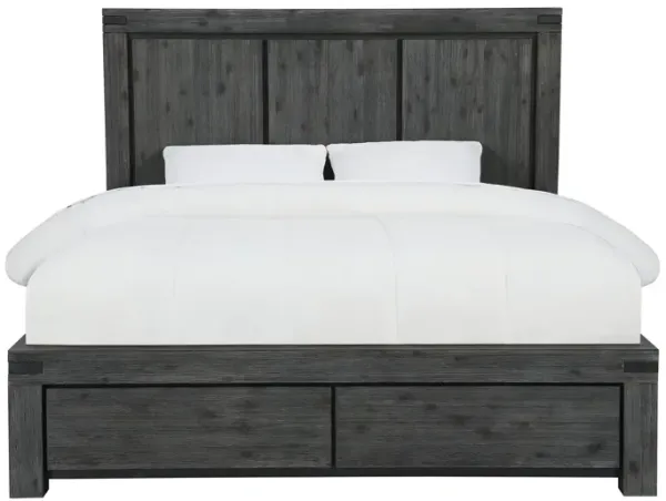 Meadow Full-Size Solid Wood Storage Bed In Graphite