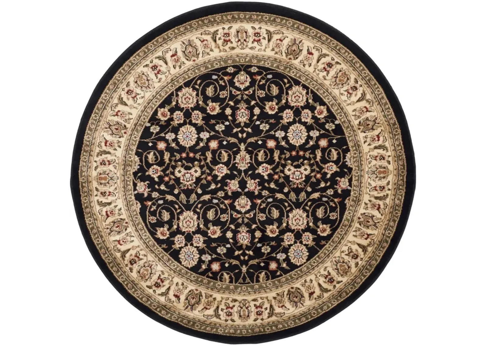 LNH316 BLACK  6' x 6' Round Round Rug