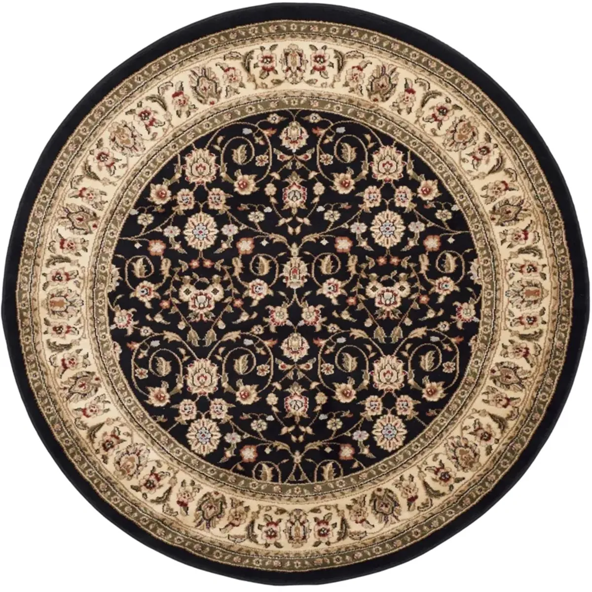 LNH316 BLACK  6' x 6' Round Round Rug