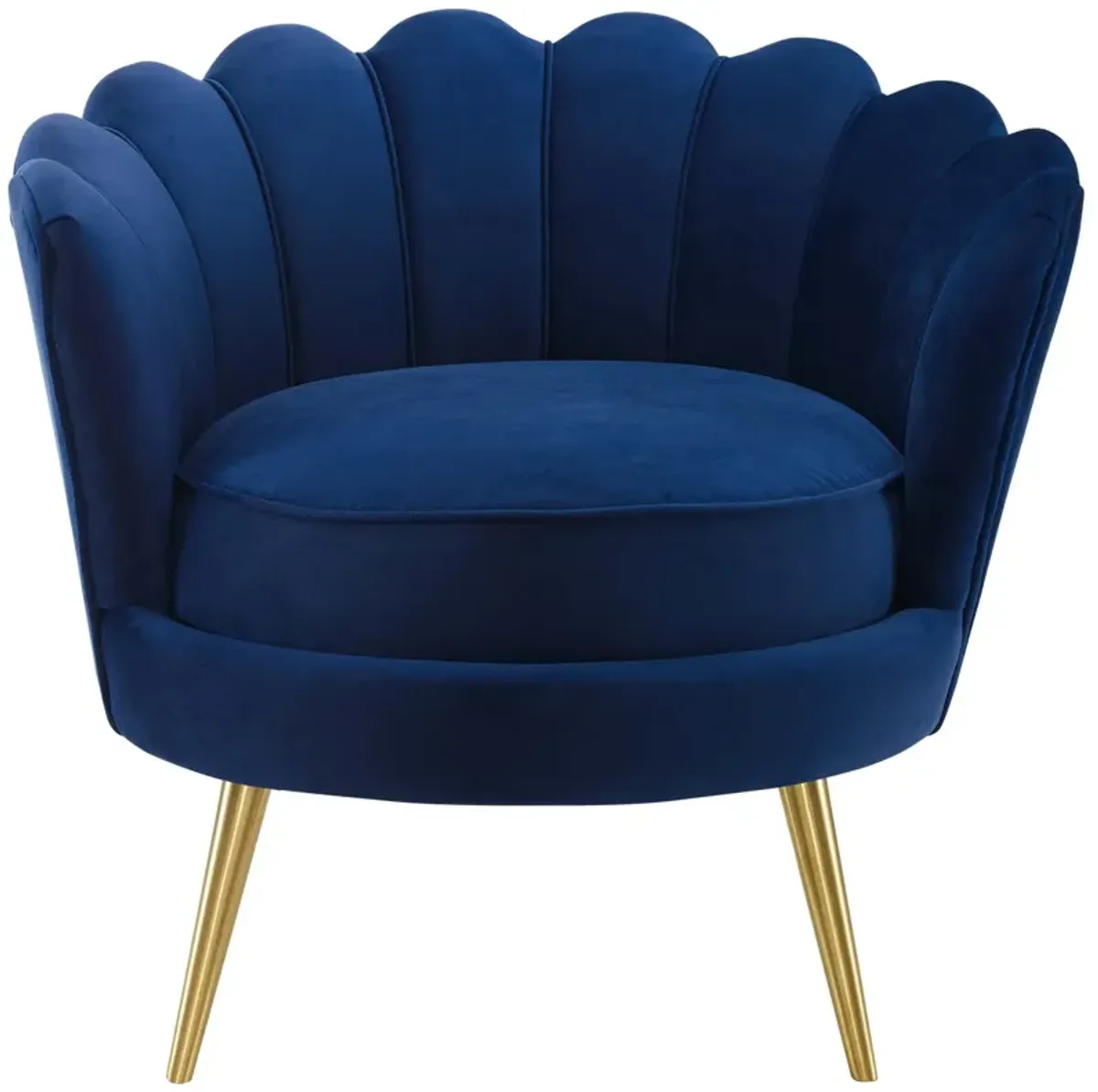 Admire Scalloped Edge Performance Velvet Accent Armchair