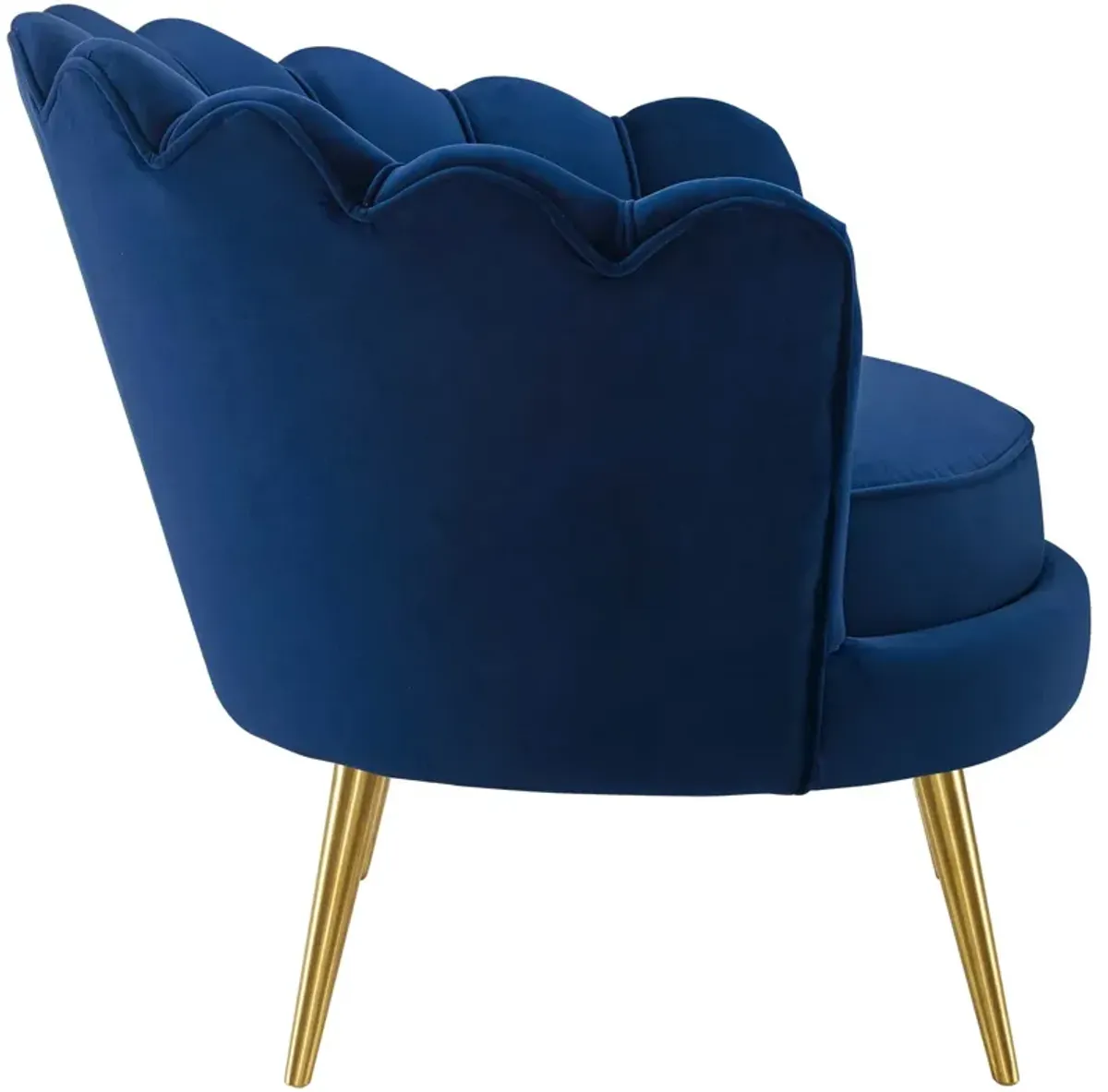 Admire Scalloped Edge Performance Velvet Accent Armchair