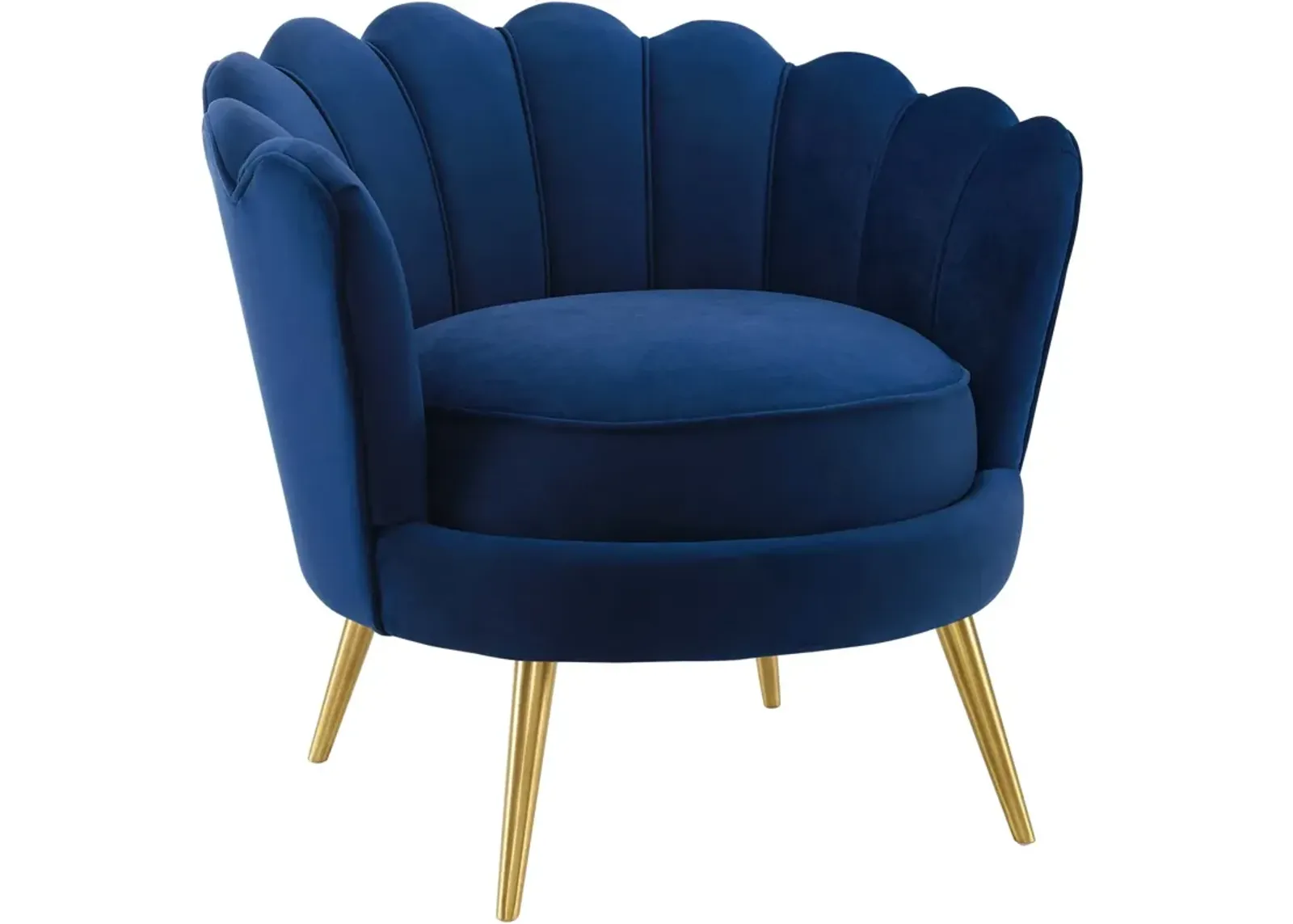 Admire Scalloped Edge Performance Velvet Accent Armchair