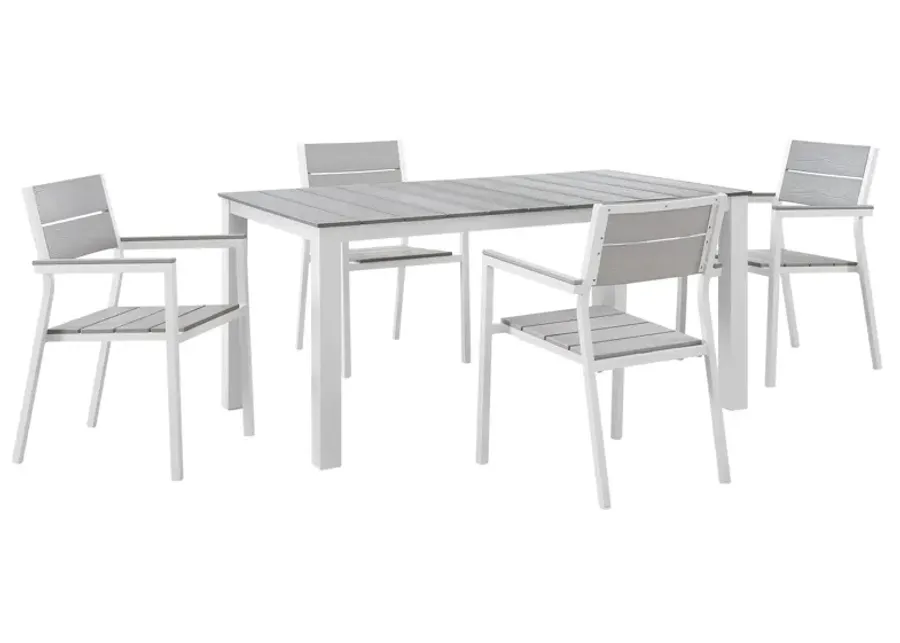 Maine 5 Piece Outdoor Patio Dining Set