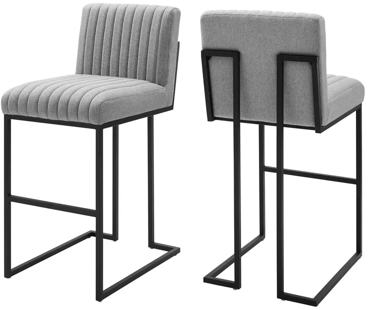 Indulge Channel Tufted Fabric Bar Stools