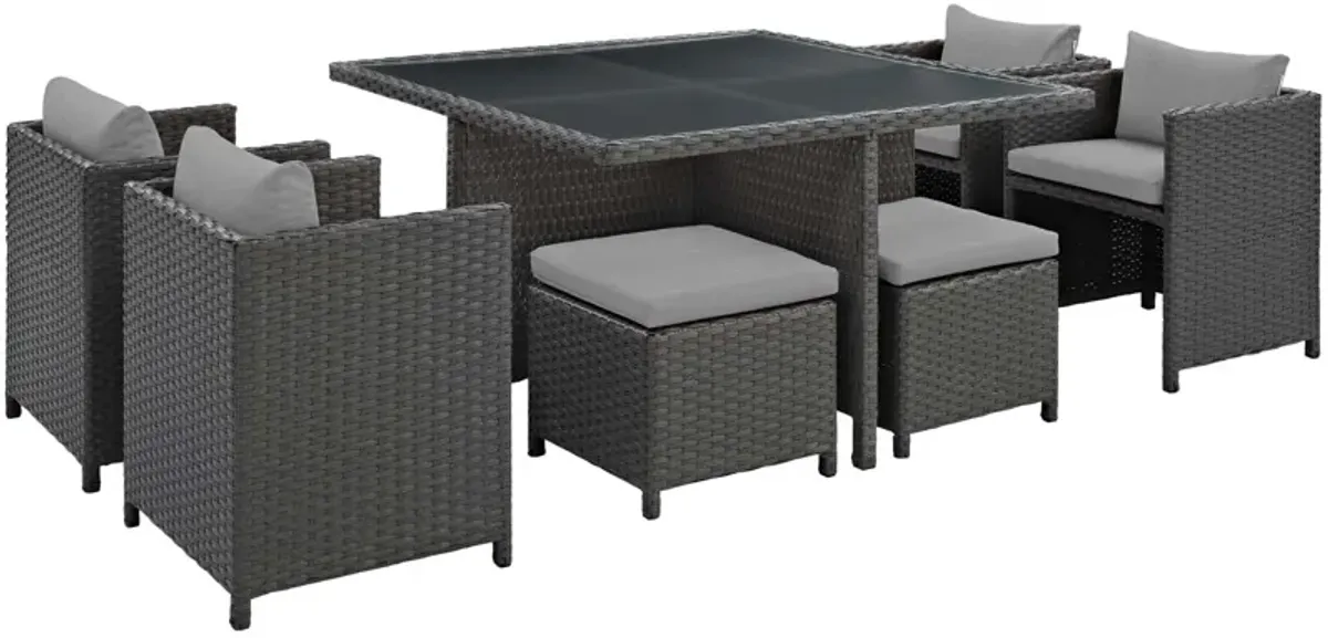 Sojourn 9-Piece Sunbrella Outdoor Dining Set