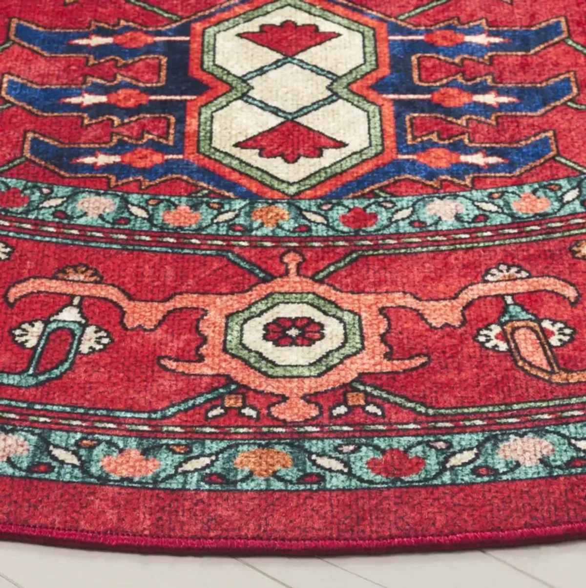 ORLANDO 758 RED  6'-7' x 6'-7' Round Round Rug