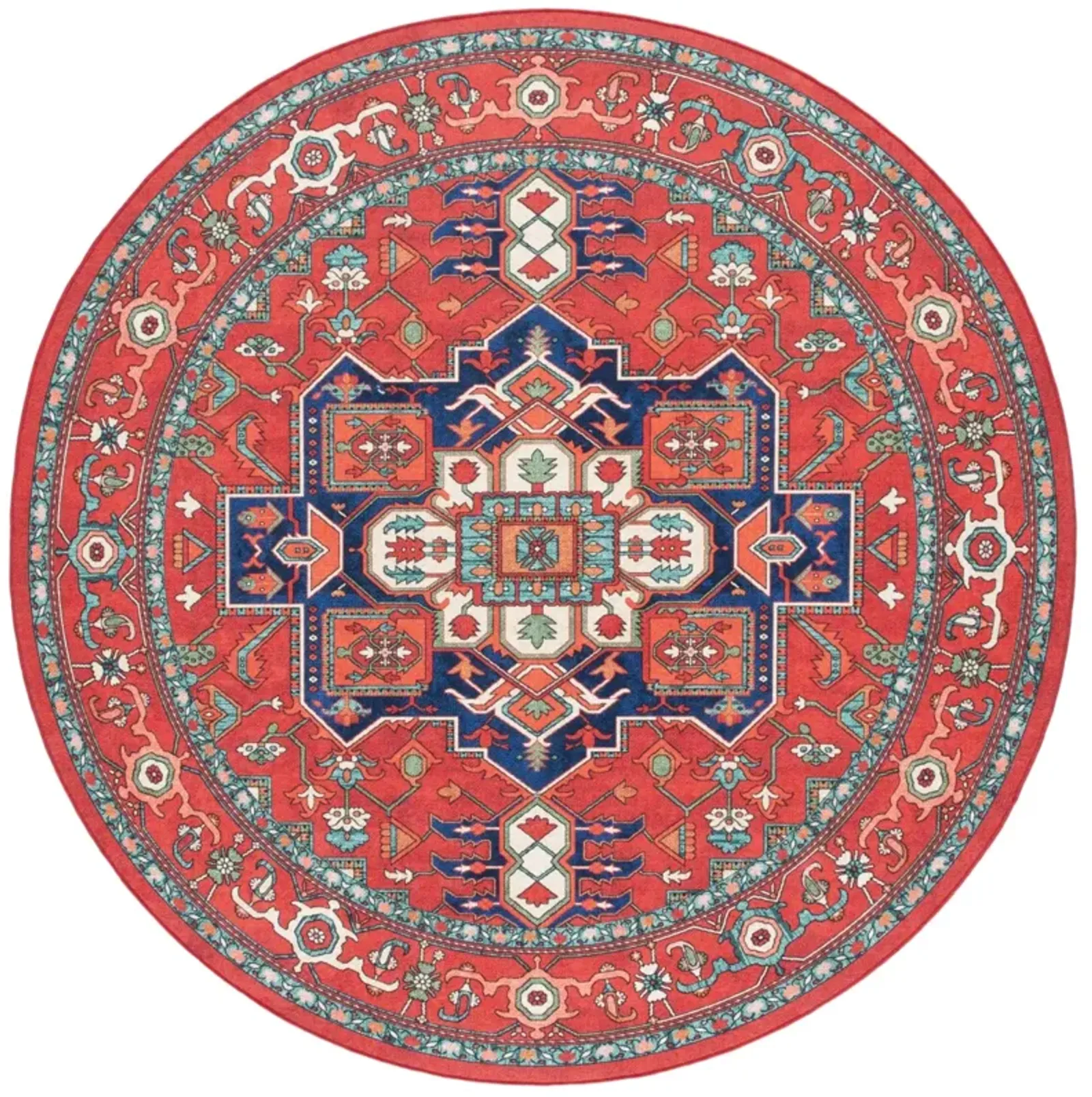 ORLANDO 758 RED  6'-7' x 6'-7' Round Round Rug