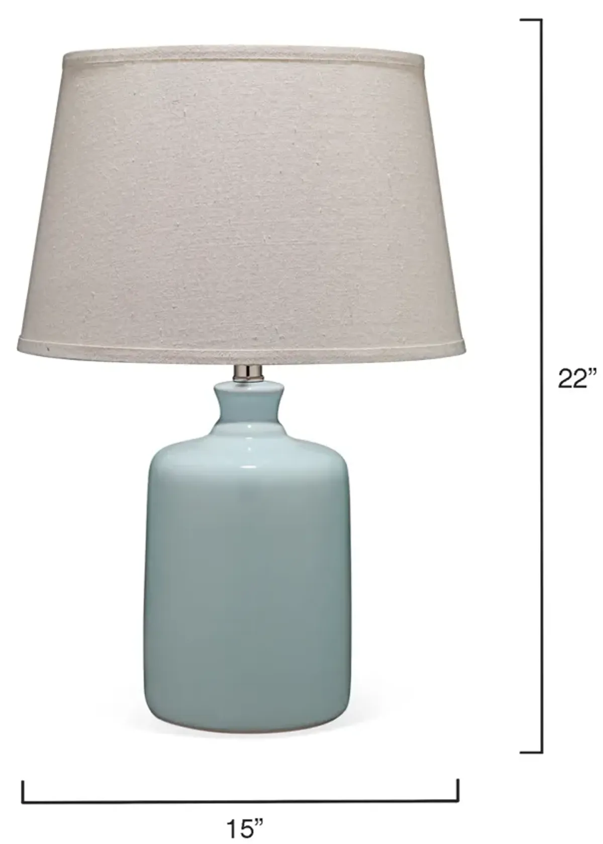 Light Blue Milk Jug Table Lamp