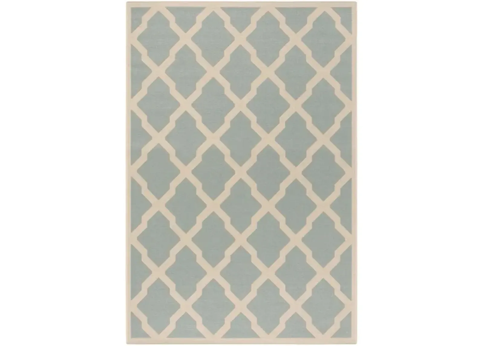 Safavieh BEACH HOUSE Collection BHS122K-4 Aqua / Cream 4' X 6'