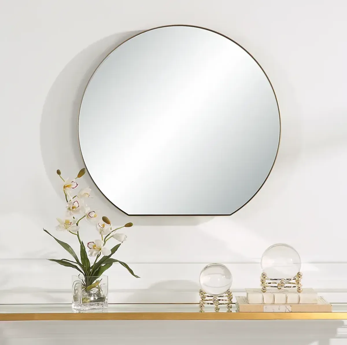 Cabell Small Brass Mirror