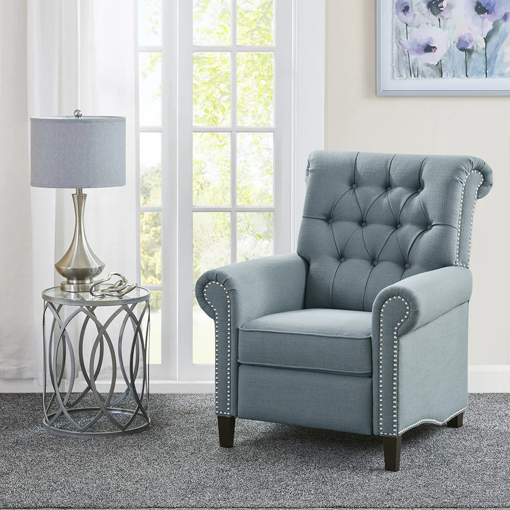 Madison Park Aidan Blue Recliner