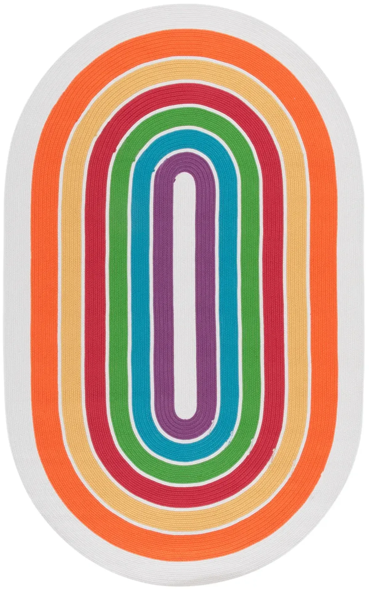 BRAIDED Hand Woven 4' x 6' Oval area rug