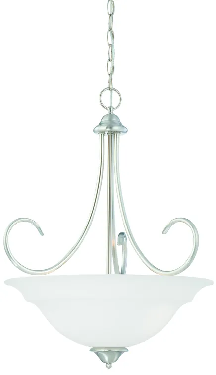 Bella 20" Wide 3-Light Pendant - Brushed Nickel