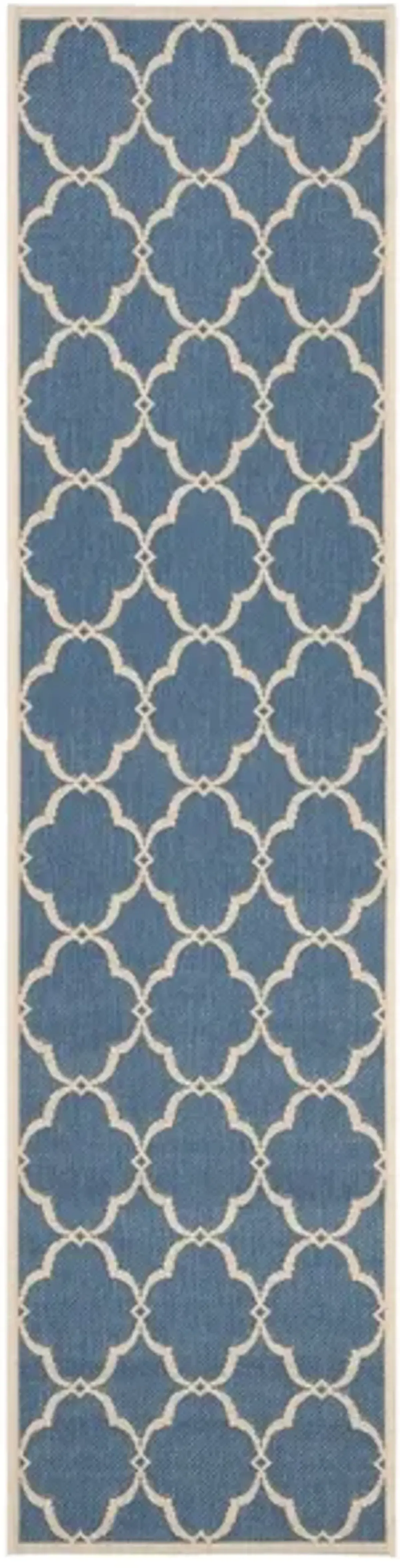 Safavieh BEACH HOUSE Collection BHS125M-28 Blue / Creme 2'-2" X 8'