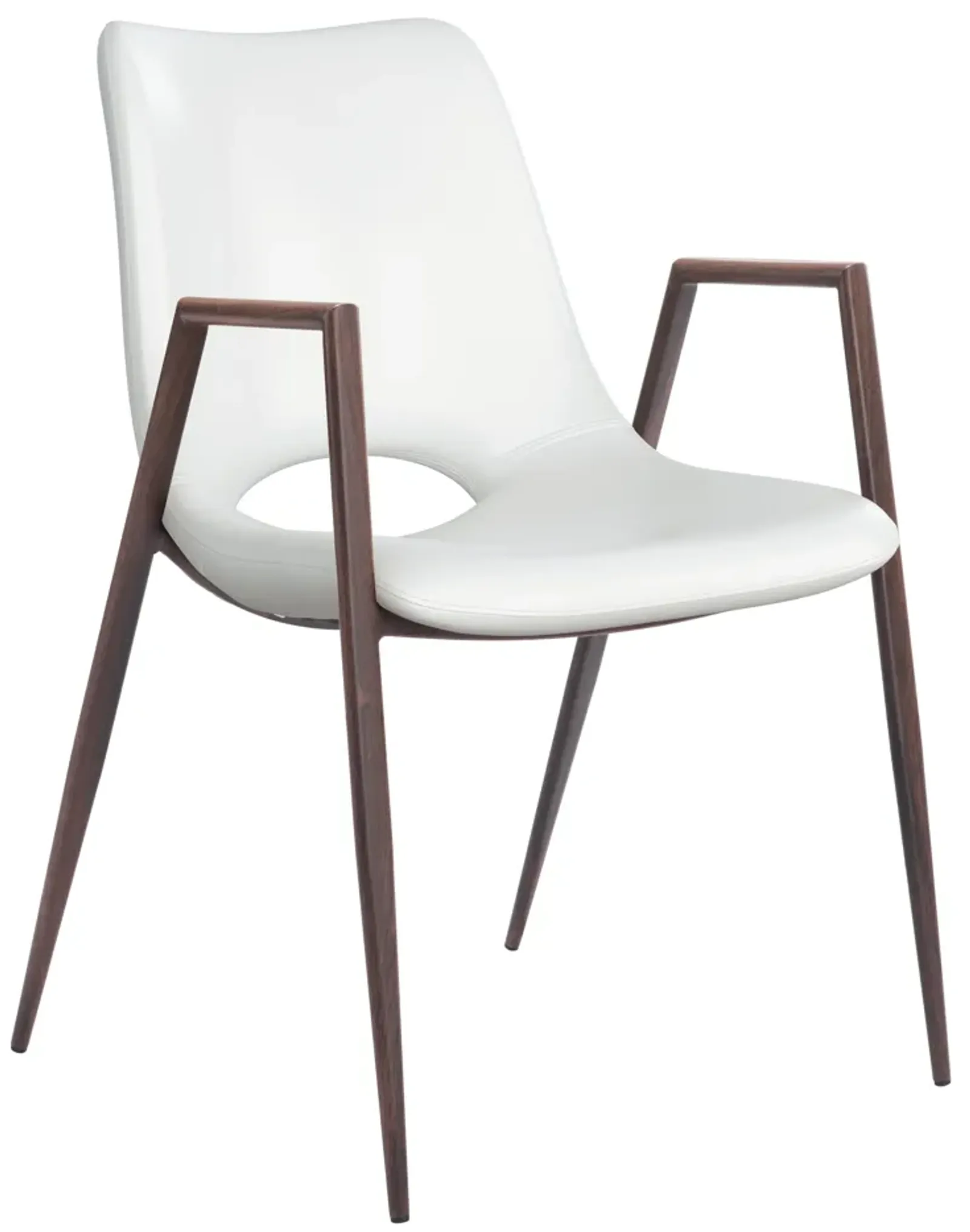 Desi Dining Chair (Set of 2) White & Walnut