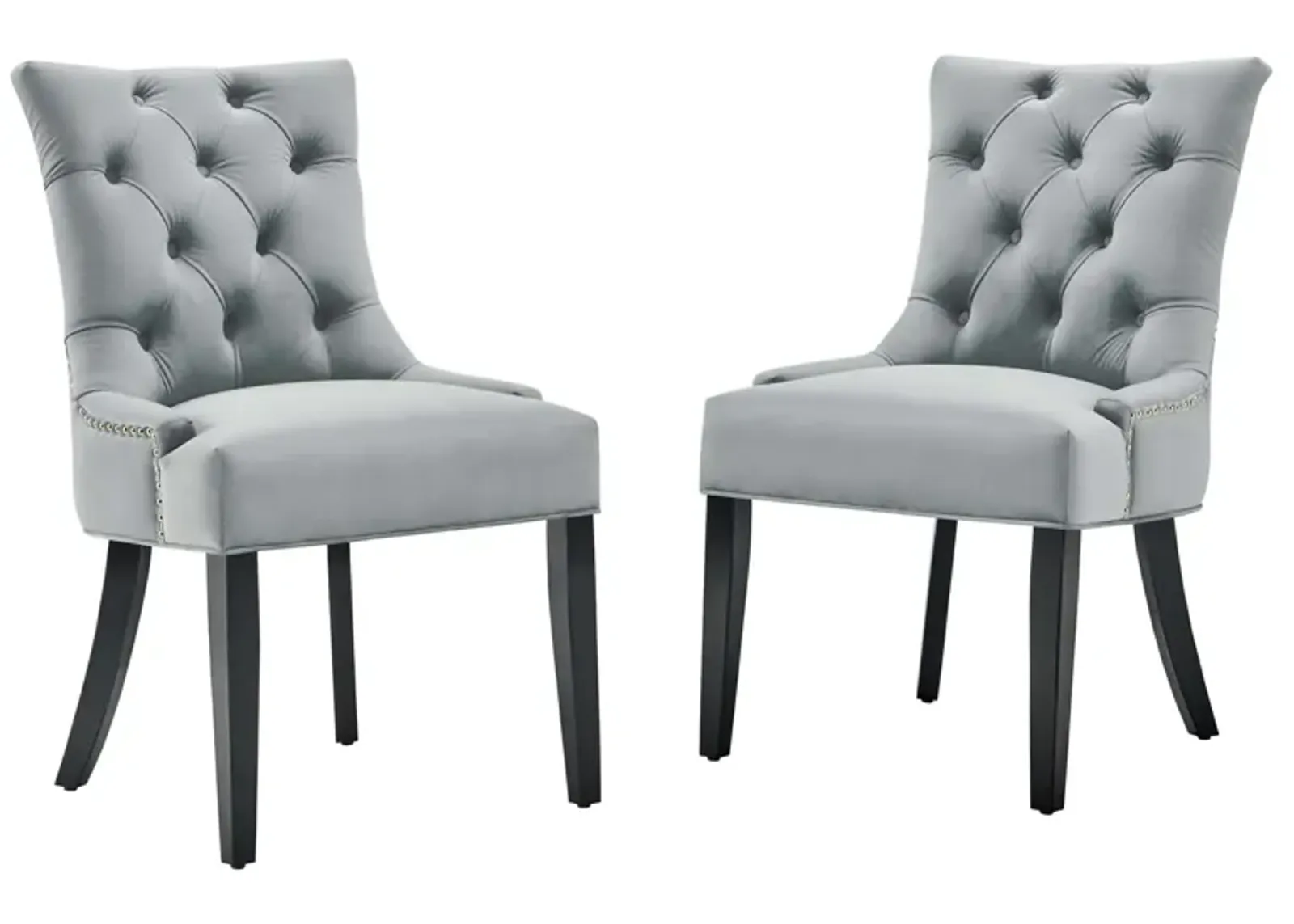 Regent Tufted Performance Velvet Dining Side Chairs - Set of 2