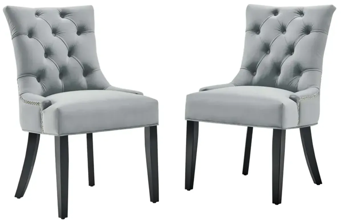 Regent Tufted Performance Velvet Dining Side Chairs - Set of 2