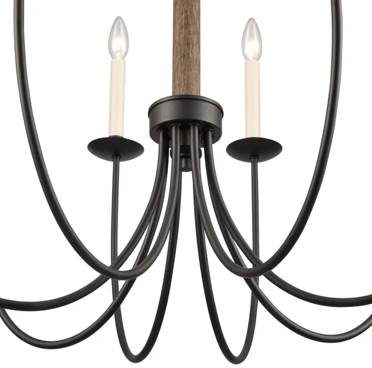 Neville 28'' Wide 8-Light Chandelier - Charcoal Black