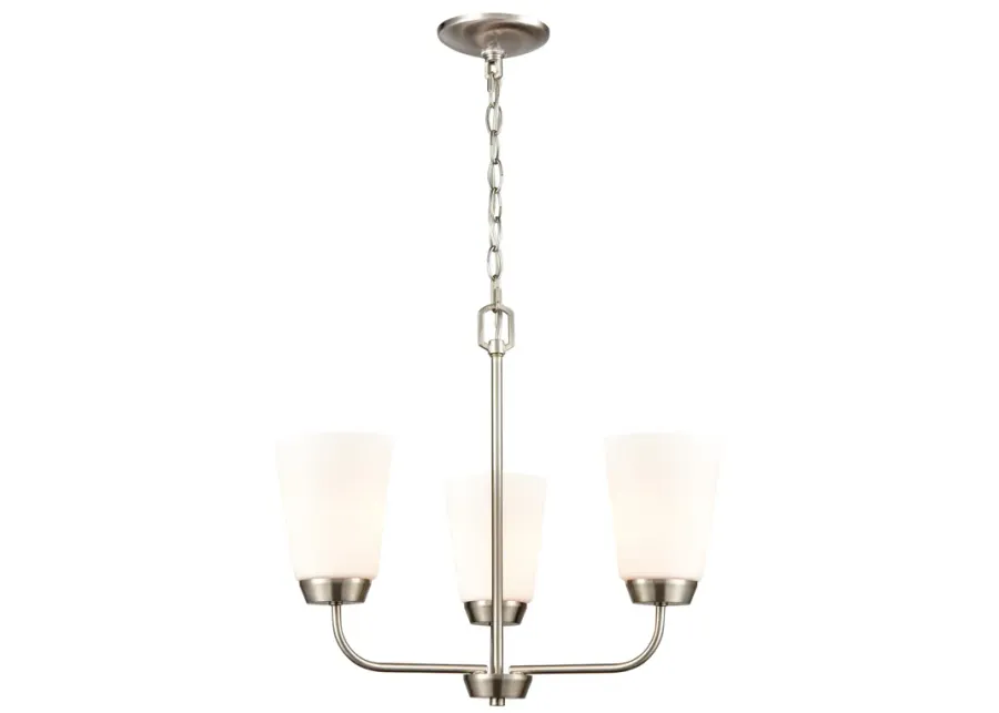 Winslow 19" Wide 3-Light Chandelier - Brushed Nickel