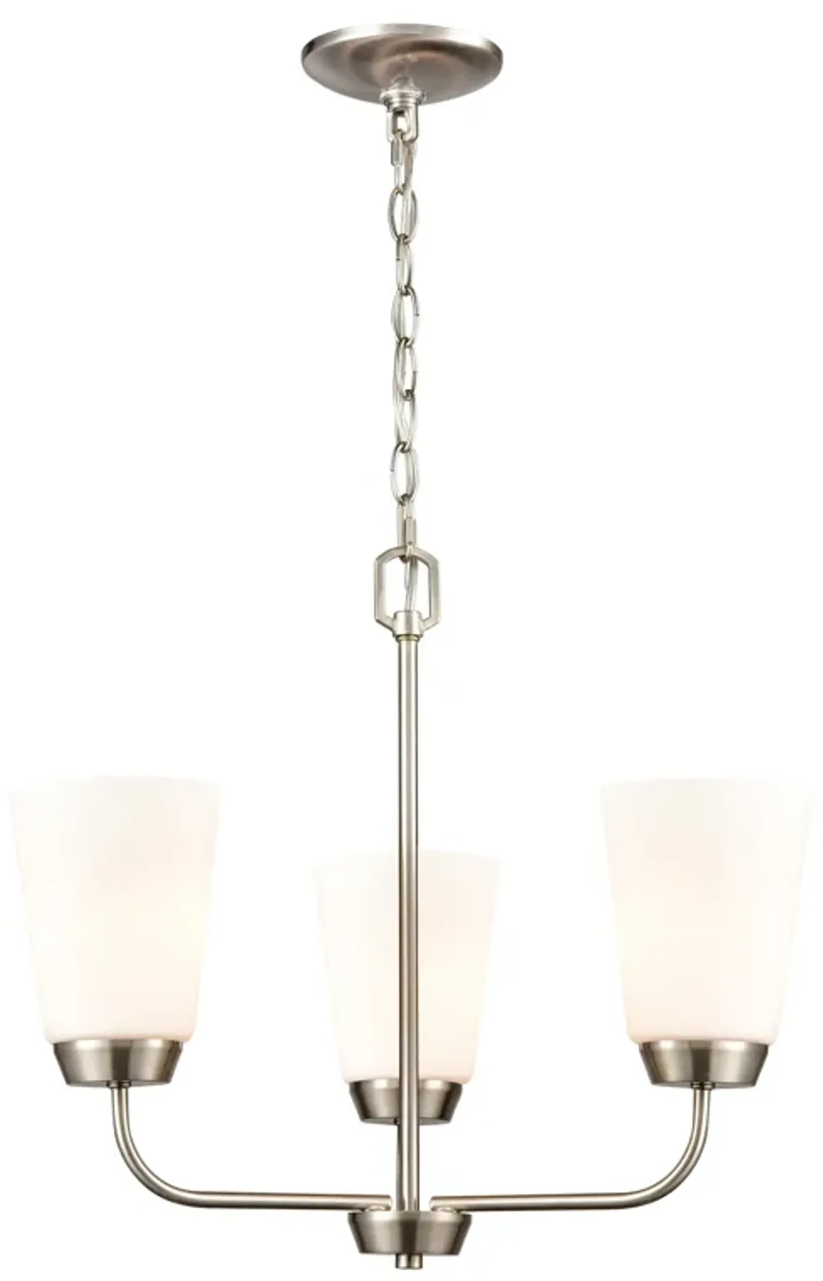 Winslow 19" Wide 3-Light Chandelier - Brushed Nickel