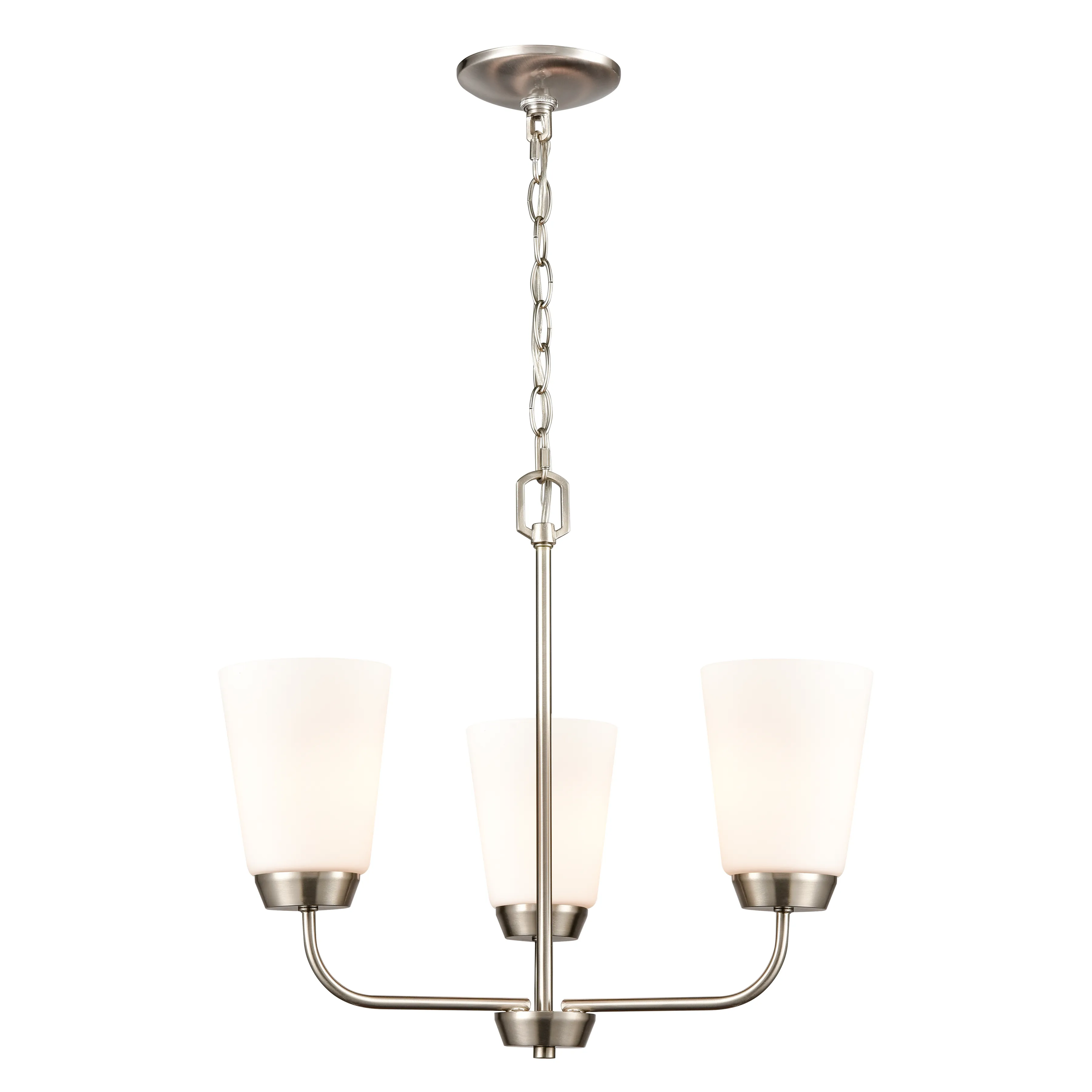 Winslow 19" Wide 3-Light Chandelier - Brushed Nickel