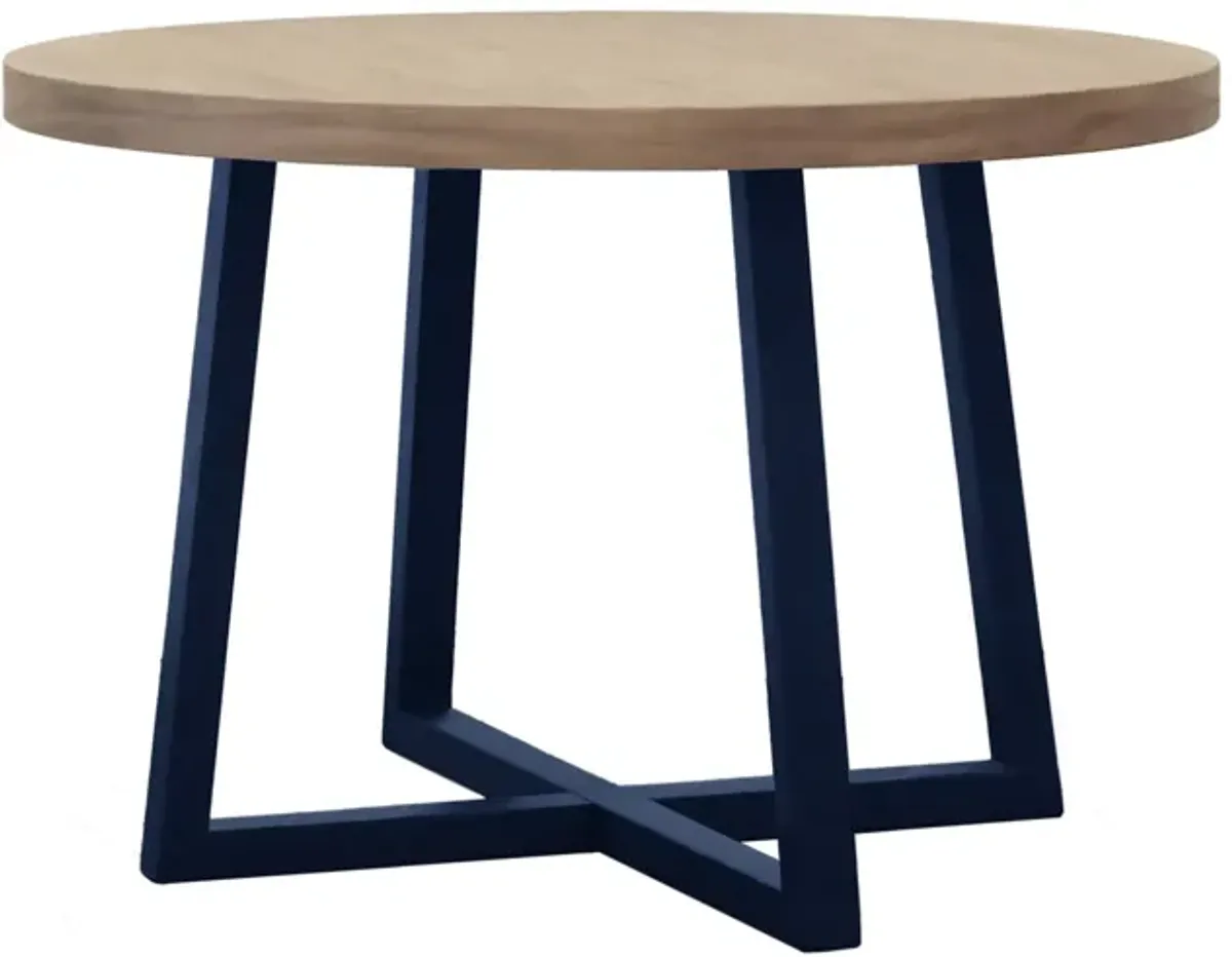 CH Wheat/Navy Reagan Round Dining Table