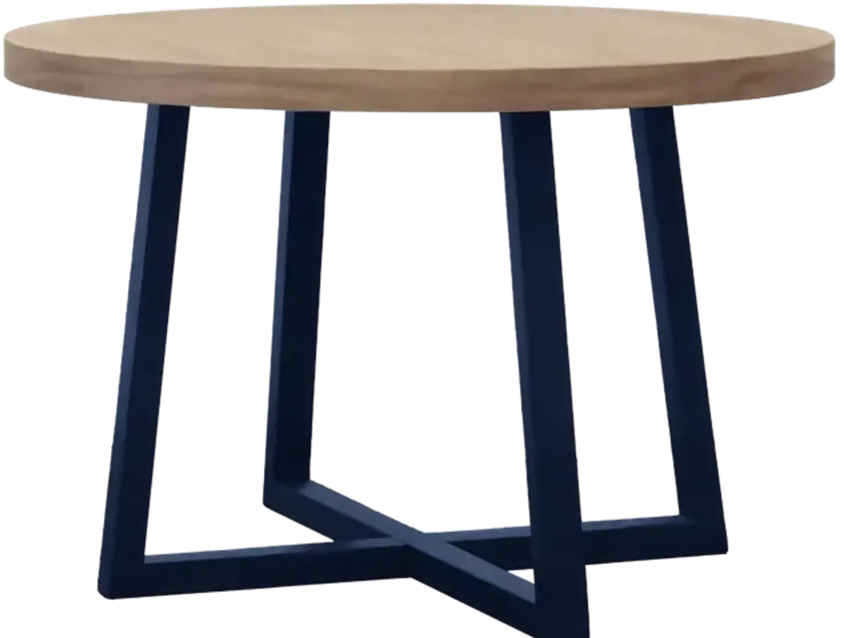 CH Wheat/Navy Reagan Round Dining Table