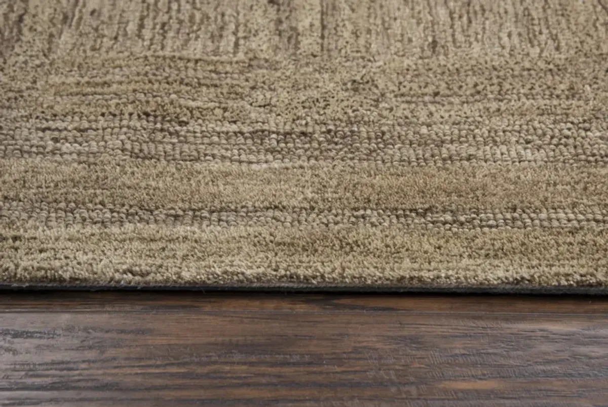 Fifth Avenue Brown Squares Wool 9'x12' Rectangle Rug