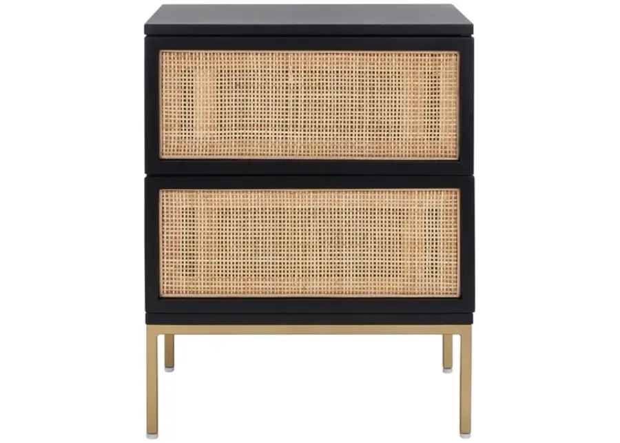 ZADIE 2 DRAWER RATTAN NIGHTSTAND