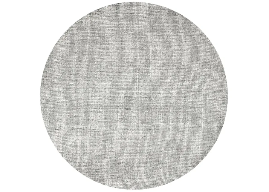 Brindleton Gray Tweed Wool 10' Round Round  Rug