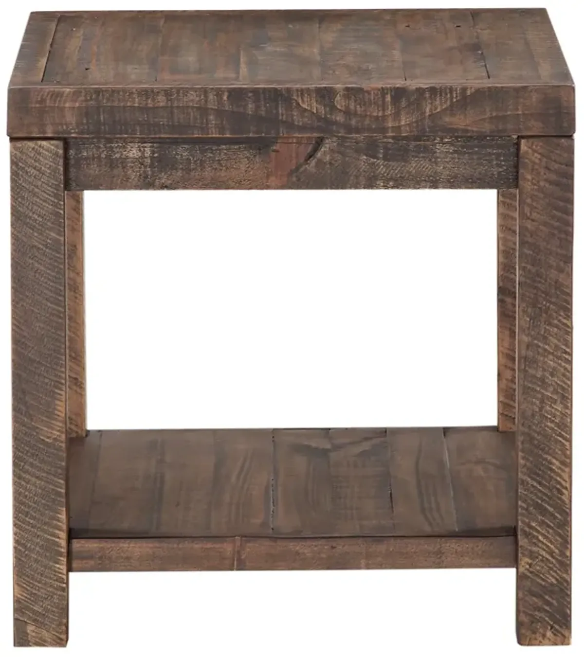 Craster Reclaimed Wood Square Side Table in Smoky Taupe