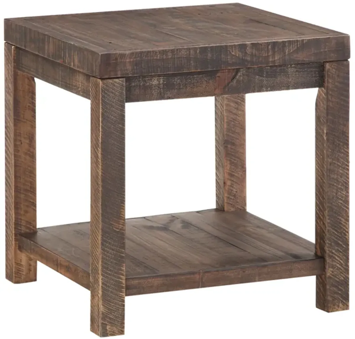 Craster Reclaimed Wood Square Side Table in Smoky Taupe