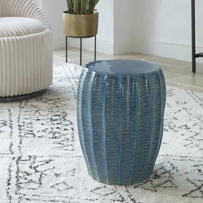 Harbor Aque Blue Garden Stool