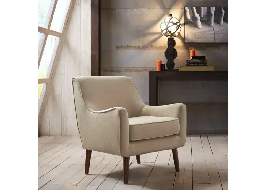 Madison Park Oxford Sand Mid-Century Accent Chair